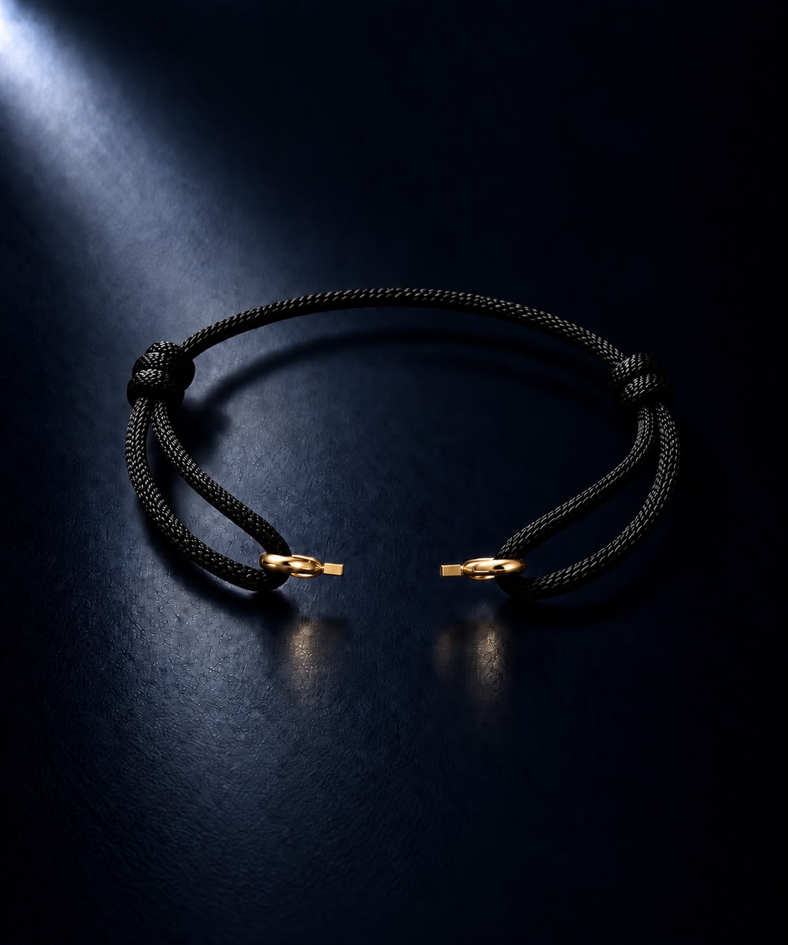 Black Gold cord, isolated