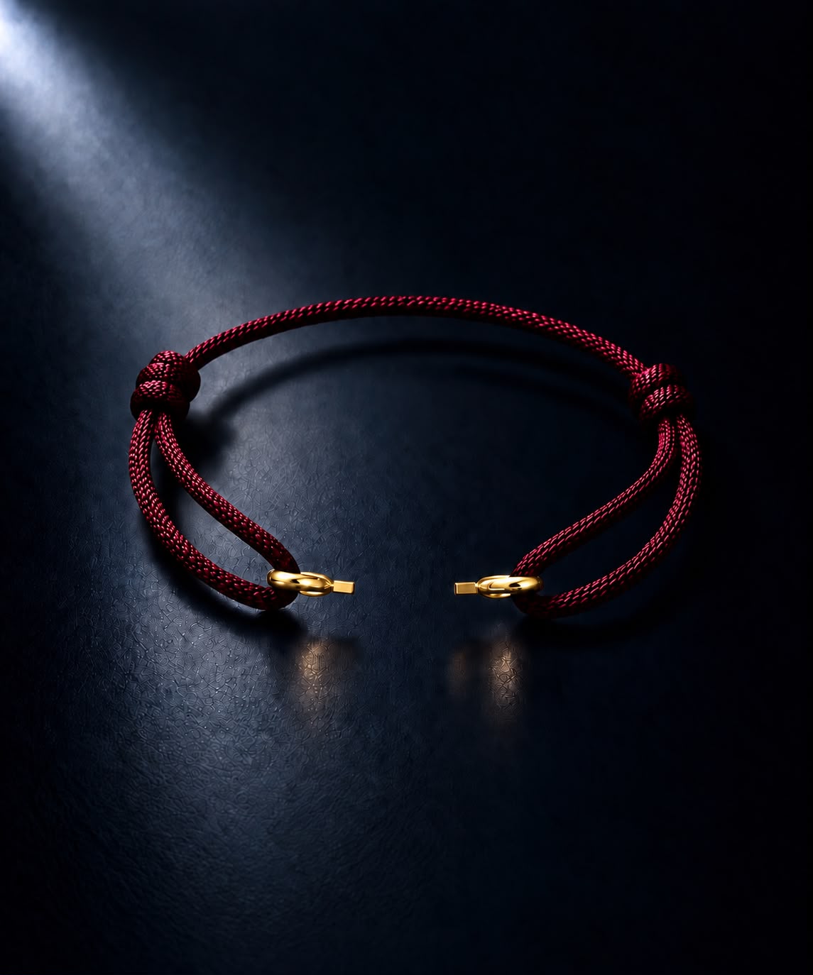 Burgundy Gold cord, isolated