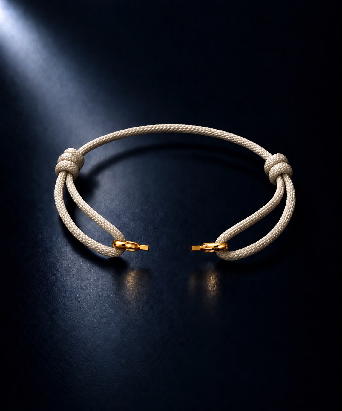 Cream Gold cord, isolated